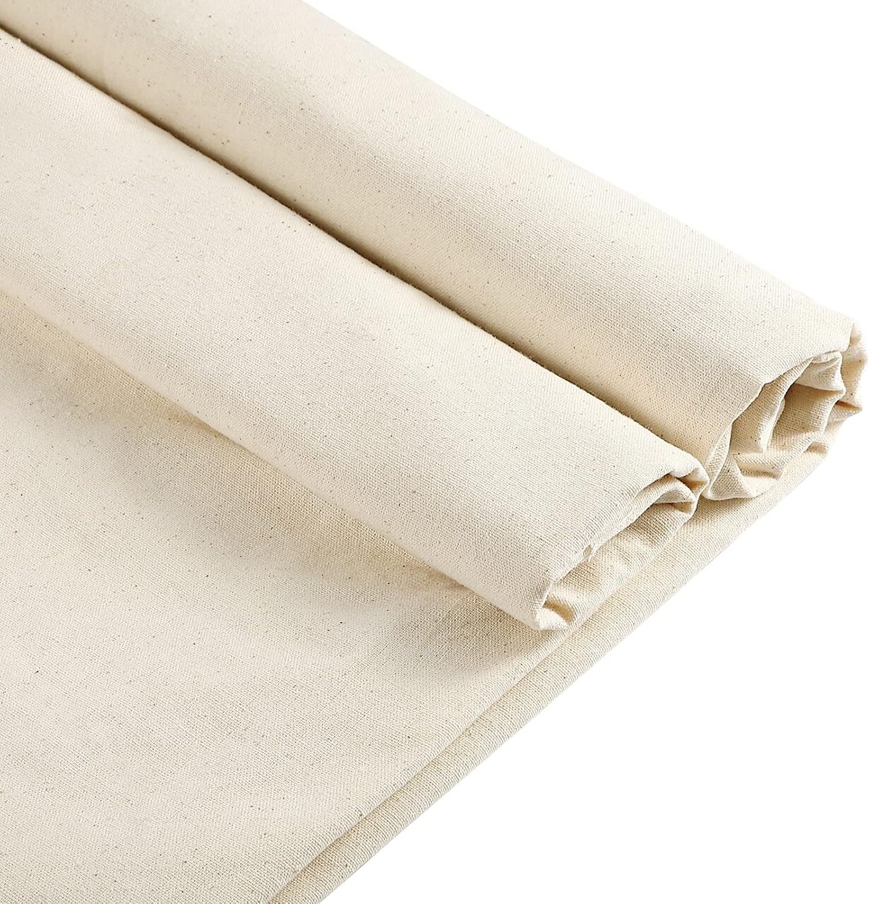 10 Yards 63" Natural Unbleached 100% Cotton Muslin Fabric – Lightweight Sewing, Draping & DIY Craft Material